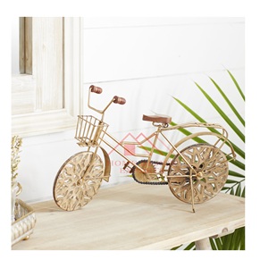 Sculpture de Table de bureau en métal de haute qualité pour salon/Sculpture Unique Best-seller Sculpture de Table de vélo couleur argent - Product Image 1