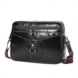 Sac à bandoulière pour homme en cuir véritable Horsekraft, petit sac à bandoulière pour usage quotidien, sac pour ordinateur portable iPad, normcore/minimaliste - Product Image 4