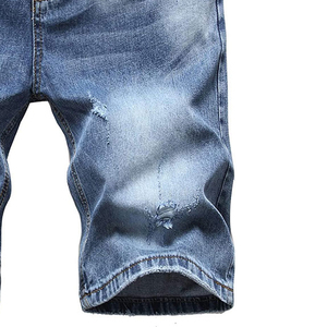 New Style Streetwear Custom Logo Jeans Clothing Fashion Ripped <b>Patch</b> <b>Men</b> Pants Straight Denim Jean <b>Shorts</b> <b>Men</b> Wholesale - Product Image 2