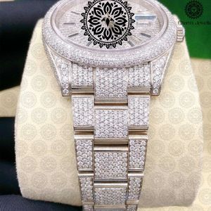 Montre de luxe Charm_Jewells en acier inoxydable, ronde, sertie de diamants, analogique, quartz, 40 mm, unisexe, tendance - Product Image 2