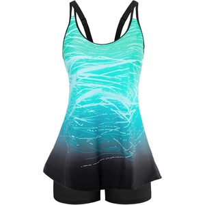 Maillot de bain tankini athlétique pour femmes avec short, maillot de bain respirant pour les vacances à la plage et au bord de la piscine - Product Image 4