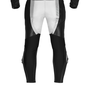 Nouvelle combinaison de course moto en cuir une pièce pour homme, avec protection CE, coupe-vent, imperméable, vêtements de sport moto, blanc et noir - Product Image 6