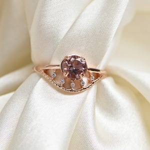 Anillo de Plata de Ley 925 con Turmalina y Moissanita, Joyería de Lujo para Boda, Regalo para Mujeres, Piedra de Nacimiento de Octubre - Product Image 1