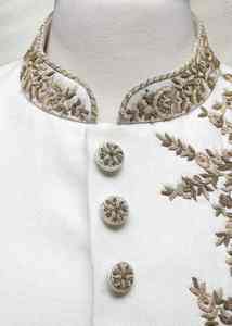 Traje de Lujo para Hombre, Salwar Kameez, Estilo Indio Pakistaní, para Novio, Vestido Real para Boda, con Bordado Intenso, Atuendo Étnico, Protección Solar, Antiarrugas - Product Image 4