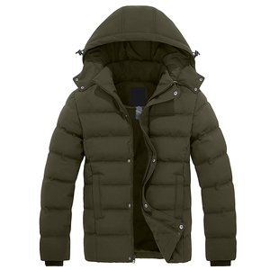 High Quality Outdoor Wear <b>Men</b> Puffer <b>Jackets</b> <b>Canvas</b> Waterproof Breathable Custom Made Zipper Closure Puffer <b>Jackets</b> - Product Image 1