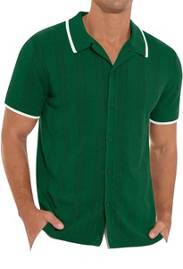 Polo décontracté à manches courtes tendance, confortable, idéal pour l'été, les aventures quotidiennes en plein air, coupe décontractée pour homme - Product Image 5