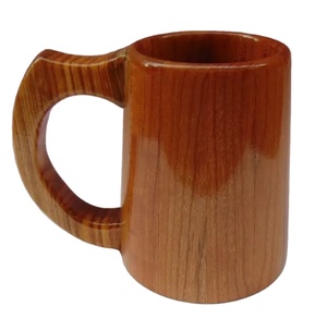 Jarra de Madera Pulida para Café, Hecha a Mano, Ligera, a Prueba de Fugas, Estilo Americano, para Cerveza o Té, Jarra Tradicional de Madera Sólida - Product Image 1