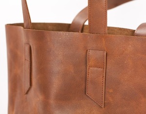 Grand sac fourre-tout pour ordinateur portable en cuir véritable fait main pour femmes et hommes, sac de voyage vintage, sac à bandoulière grande capacité LTB-0217 - Product Image 2