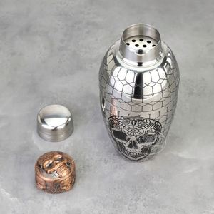 เชคเกอร์ค็อกเทลทรงหัวกะโหลก 550 มล. รุ่น Heavyweight Cobbler สำหรับบาร์ มาร์ตินี่ มาร์การิต้า พร้อมที่กรองในตัว - Product Image 3