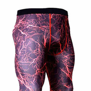 <b>Cheap</b> Custom Solid High Waist 2-Piece <b>Gym</b> Compression <b>Set</b> for Men's Breathable Quick Dry Sport T-shirt and Legging - Product Image 6