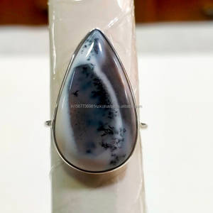 Bague faite à la main en argent sterling 925, bague de toutes tailles, bague en pierres précieuses poire naturelle, bagues pour femmes, cadeaux de Noël - Product Image 3