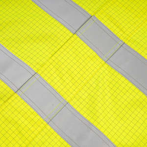 Parka de sécurité robuste à haute visibilité avec motif quadrillé, imperméable et réfléchissant, veste de travail industrielle avec capuche amovible - Product Image 5