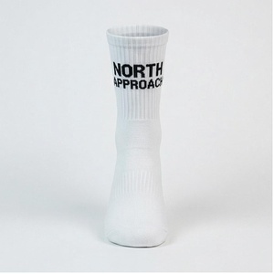 Crew <b>Socks</b> Geometric Pattern Blue Breathable <b>Running</b> <b>Socks</b> for Adults Spring Season - Product Image 1