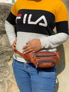 Ceinture en cuir véritable pour hommes, accessoire poche à la taille - Product Image 4