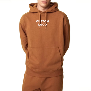 Nouvelle collection d'hiver, logo personnalisé OEM, broderie, tricoté, 100% coton, sweats à capuche pour hommes, polaire uni, respirant, écologique - Product Image 1