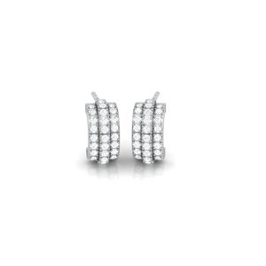 Magnifiques clous d'oreilles en cristal taillé diamant, plaqués or, en argent pur 925, bijou haut de gamme pour femme, option idéale pour les soirées. - Product Image 1
