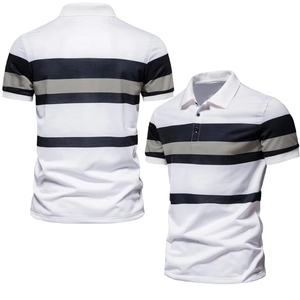 เสื้อเชิ้ตผู้ชายพรีเมียม ผ้าถักเนื้อนุ่ม 100% คอตตอน ระบายอากาศได้ดี ซับเหงื่อ ใส่สบาย เหมาะสำหรับธุรกิจและลำลอง แขนสั้น - Product Image 4
