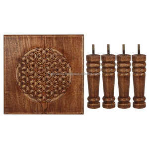 Decorative <b>Wooden</b> Alter Table Life of <b>Flower</b> With Craved - Product Image 2