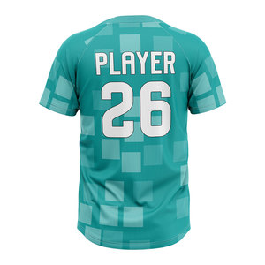 Camiseta de Uniforme de Béisbol de 2 Botones con Nombre, Número y Logotipo Personalizados para Clubes y Ligas, Pedidos al por Mayor y de Proveedores OEM - Product Image 6