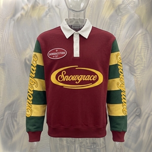 Snowgrace Short Sleeve Striped Baseball Jersey V-neck Relaxed Fit Unisex Adults Spring Summer Breathable <b>Polyester</b> <b>Shirt</b> - Product Image 6