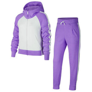 New Green Women Stripe <b>Patchwork</b> Two Piece Sweat suit Set / Gym Wear Tracksuit Set - Product Image 3