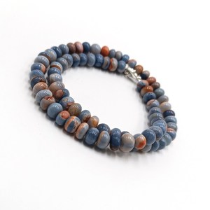 Natural Blue Peruvian <b>Opal</b> Rondelle Loose Gemstone <b>Necklace</b> 8mm Smooth Beaded Jewelry Wholesale Blue <b>Opal</b> Bulk Supplier - Product Image 5