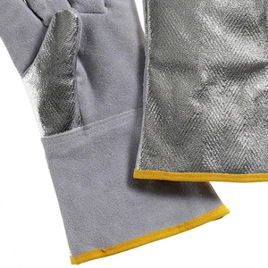 Gants de soudage en cuir de vachette, résistants aux flammes, protection thermique, gants de travail pour le soudage, la lutte contre les incendies, la grillade - Product Image 5