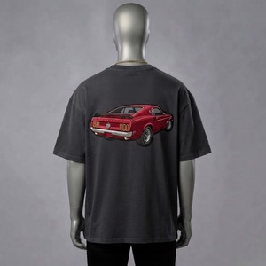 Nueva Llegada: Camiseta Azul Claro con Lavado Ácido y Estampado Personalizado, Estilo Vintage Mineral Wash, 100% Algodón Ecológico, Oversize, Streetwear, 220g - Product Image 2