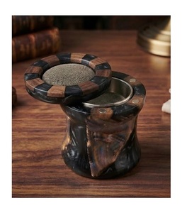 Pearl Look Sandalwood Incense Burner with Metal Filter & Wooden Lid-Aromatherapy <b>Diffuser</b> for <b>Lavender</b> Fragrances Desktop Decor - Product Image 2
