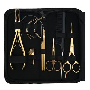 Kit d'outils professionnel pour extensions capillaires : Pince à retirer les perles de silicone I-Tip, Ciseaux de barbier pour mélange, Crochet de tirage, Kit de boucles de fil - Product Image 6