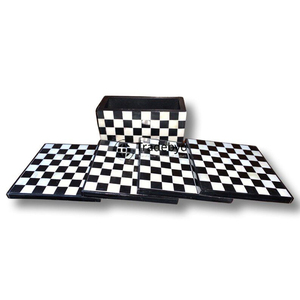 ที่รองแก้วทรงสี่เหลี่ยมฝังกระดูกทำมืออย่างมีสไตล์ สีสันตามสั่ง - ของตกแต่งโต๊ะอาหารสุดหรู Tradebyd - Product Image 3