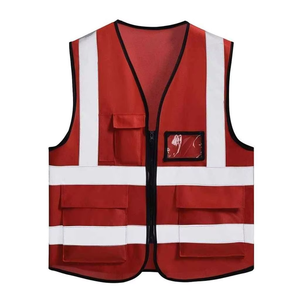 Chaleco de Seguridad Reflectante de Alta Visibilidad para Hombre, Ropa de Trabajo Informal, Verde con Bolsillos con Cremallera, Poliéster Transpirable - Product Image 4