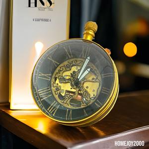 Reloj de Pared Art Deco de Latón Vintage, Estilo Antiguo, Decorativo de Lujo, Clásico, Ecológico, Funciona con Batería, Mecánico - Product Image 4