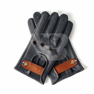 Nouvel Arrivage Gants de Conduite Vintage Personnalisables Durables en Cuir Plein Doigt Écologiques Tactiles pour Sécurité, Travail, Voyage et Sport - Product Image 1