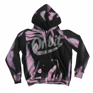 Sudadera con capucha corta estilo vintage con lavado ácido, unisex, 100% algodón, forro polar, logotipo personalizado con pedrería, cómoda y transpirable. - Product Image 1