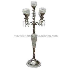Lustre suspendu classique en cristal d'aluminium fait à la main pour mariage et décoration intérieure/extérieure, couleur personnalisée - Product Image 4