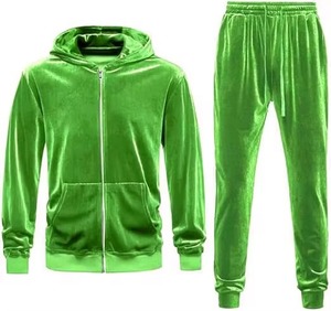 Conjunto de 2 Piezas de Chándal de Terciopelo de Lujo para Hombre, Ropa Deportiva de Moda Urbana, Sudadera con Capucha, Traje para Correr, Servicio OEM al por Mayor - Product Image 6