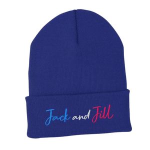 Gorro de Invierno Clásico Jack and Jill con Puño Bordado, Tejido Acanalado Cómodo, con Logotipo Personalizado para Actividades al Aire Libre - Product Image 1