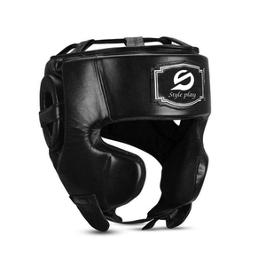 Protector de Cabeza de Boxeo de Cuero Ecológico Transpirable de Alta Calidad Hecho a Medida - Protector de Cabeza de Boxeo Ligero para Entrenamiento - Product Image 1