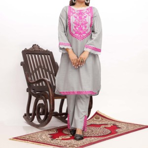 ชุดสูทสีกากีประดับ PW4070สำหรับผู้หญิง2ชิ้น - Product Image 3