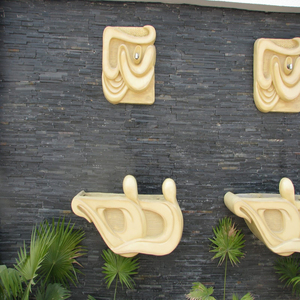 K. Black 100% Natural Stone Panel for exterior Decoration Hotel Use with 100% Natural Stone Panels Resistant 15-Year Warranty - Product Image 1