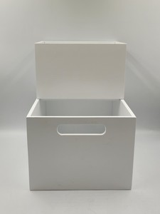 Rustic Wood <b>Crate</b> Boxes with Handles Organizer <b>Storage</b> use for Closet & Cabinets Home Christmas Containers New Year gift box - Product Image 2