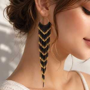 Multi Color Handmade Embroidered Earrings and Girls <b>Direct</b> Export From India Manufacturer Fashion Drop Jewelry <b>Beading</b> Supplies - Product Image 3