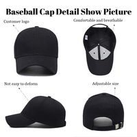 Vente Flash Casquette de Baseball en Coton Tendance Personnalisable Broderie Logo Casquette Snapback 6 Panneaux Brodés Chapeau de Golf