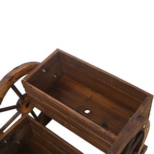 Jardinera de Madera con Ruedas para Decoración de Jardín Interior o Exterior, para Flores, Hierbas y Vegetales - Product Image 6
