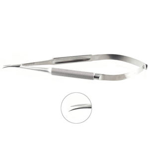 Ciseaux de manucure professionnels à lame incurvée extra-affûtée en acier, ciseaux à ressort pour sourcils, pour la coupe des sourcils et la broderie, OEM par Grip Surgical - Product Image 2