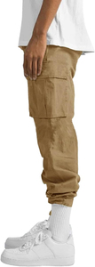กางเกงลำลองทรงหลวมหลายกระเป๋า ซักได้ ทรงตรง กางเกงคาร์โก้ผู้ชาย - Product Image 2