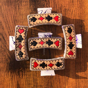 Nouvel arrivage de pinces à cheveux en cuir usiné fait à la main de style occidental épingles à cheveux en cuir véritable fait à la main accessoires pour femmes et filles - Product Image 4