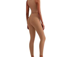 Lightweight Women Yoga <b>Leggings</b> High Quality Anti-Odor Solid <b>Pattern</b> Spandex/Polyester Elastic Waist Full Length Wholesale - Product Image 6