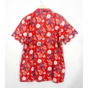 Ensemble pyjama kangourou en coton imprimé à la main, tendance, fait main en Inde, vintage, magnifique, vêtements de nuit courts, automne, été, printemps - Product Image 3